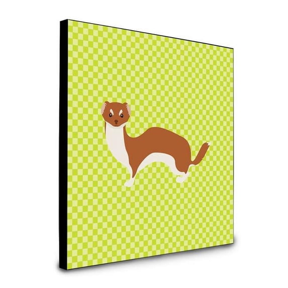 Carolines Treasures 8 x 8 x 0.625 in. Weasel Green Artwork Panel Wall Decor