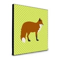 thumbnail image 1 of Carolines Treasures  8 x 8 x 0.625 in. Red Fox Green Artwork Panel Wall Decor, 1 of 1