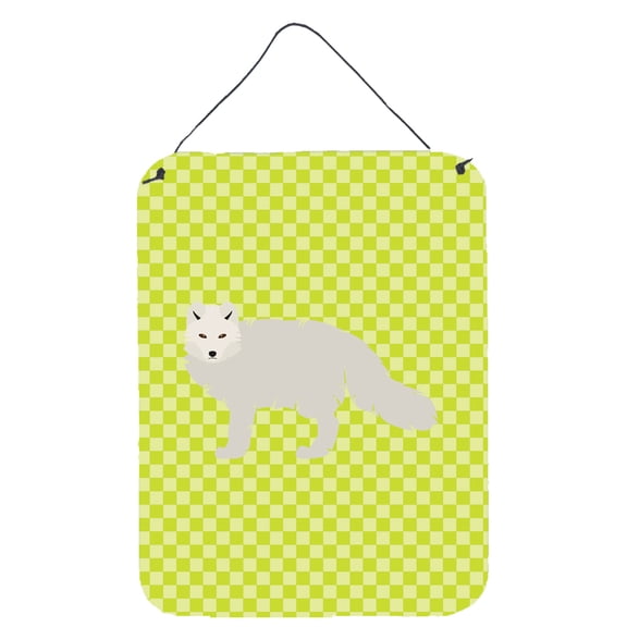 Carolines Treasures BB7703DS1216 White Arctic Fox Green Wall or Door Hanging Prints