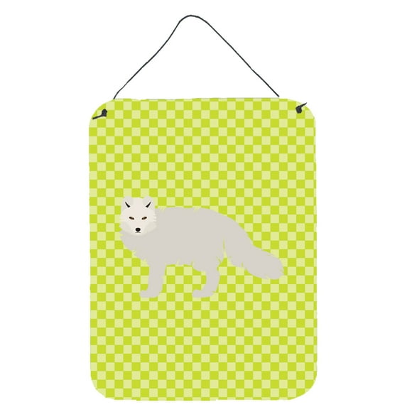 Carolines Treasures BB7703DS1216 White Arctic Fox Green Wall or Door Hanging Prints