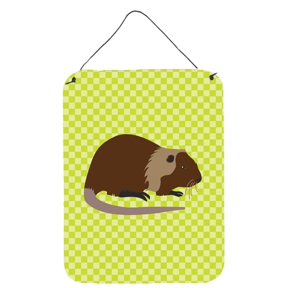 Caroline's Treasures BB7705DS1216 Coypu Nutria River Rat Green Wall or Door Hanging Prints, 12x16, multicolor