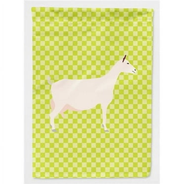 Carolines Treasures BB7715GF Saanen Goat Green Flag Garden Size