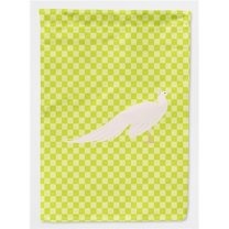 Caroline's Treasures BB7752GF White Peacock Peafowl Green Flag Garden Size , Small, multicolor