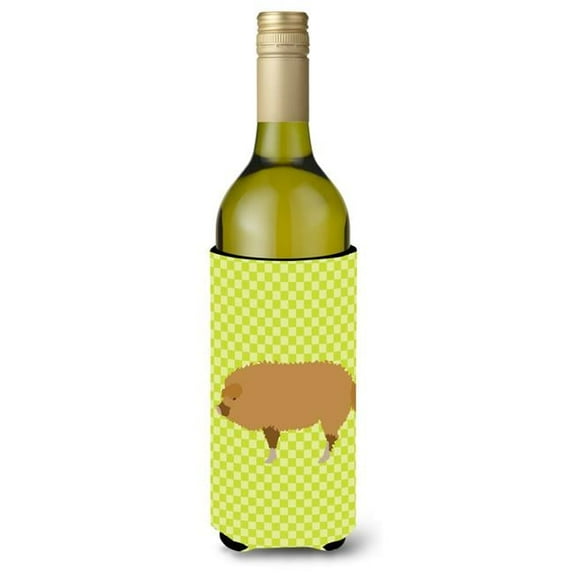 Carolines Treasures BB7760LITERK Hungarian Mangalica Pig Green Wine Bottle Beverge Insulator Hugger