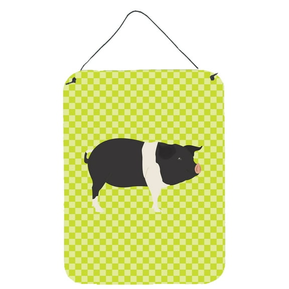 Carolines Treasures BB7765DS1216 Hampshire Pig Green Wall or Door Hanging Prints