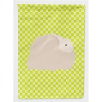 Caroline's Treasures BB7785GF Fluffy Angora Rabbit Green Flag Garden Size , Small, multicolor