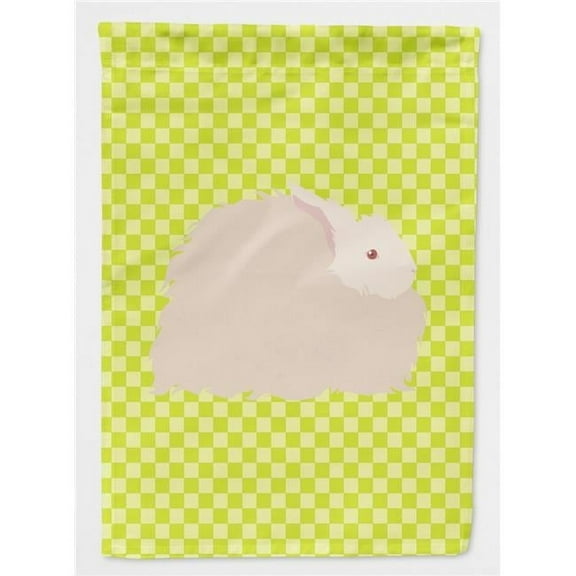 Caroline's Treasures BB7785GF Fluffy Angora Rabbit Green Flag Garden Size , Small, multicolor