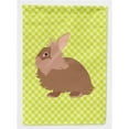 thumbnail image 1 of Caroline's Treasures BB7786CHF Lionhead Rabbit Green Flag Canvas House Size , Large, multicolor, 1 of 4