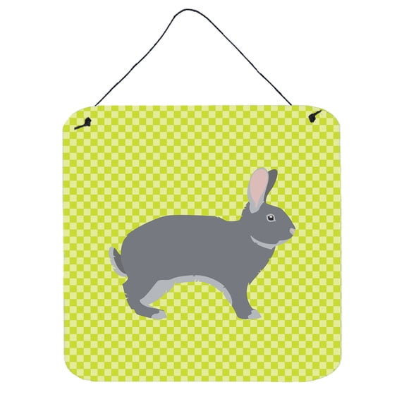 Carolines Treasures BB7792DS66 Giant Chinchilla Rabbit Green Wall or Door Hanging Prints, 6 x 6 in.