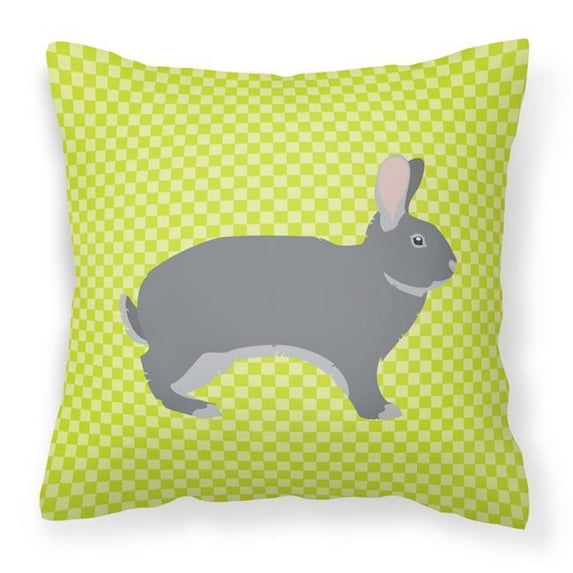 Carolines Treasures BB7792PW1818 Giant Chinchilla Rabbit Green Fabric Decorative Pillow, 18 x 18 in.