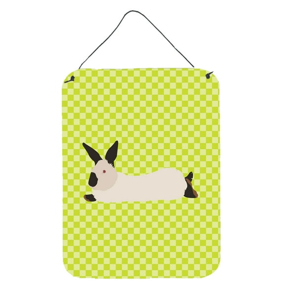 Carolines Treasures BB7793DS1216 California White Rabbit Green Wall or Door Hanging Prints