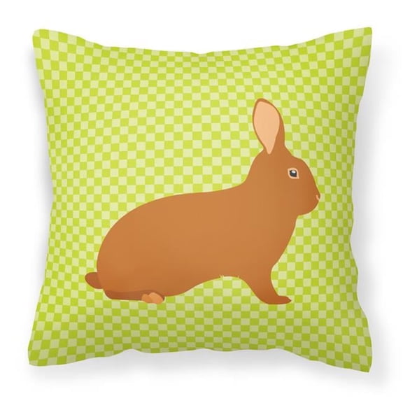 Carolines Treasures BB7795PW1818 Rex Rabbit Green Fabric Decorative Pillow, 18 x 18 in.