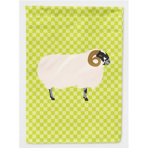 Carolines Treasures BB7799CHF Scottish Blackface Sheep Green Flag Canvas House