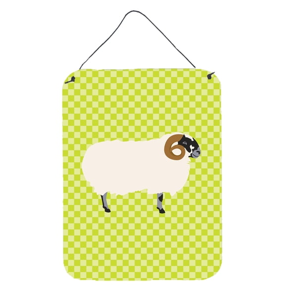 Carolines Treasures BB7799DS1216 Scottish Blackface Sheep Green Wall or Door Hanging Prints