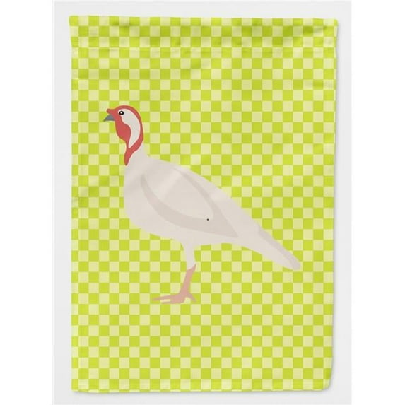 Beltsville Small White Turkey Hen Green Garden Flag