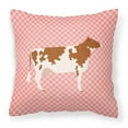 thumbnail image 1 of Carolines Treasures BB7827PW1818 Ayrshire Cow Pink Check Fabric Decorative Pillow, 18 x 18 in., 1 of 2
