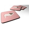 thumbnail image 1 of Carolines Treasures BB7830FC Malvi Cow Pink Check Foam Coaster, Set of 4, 1 of 3
