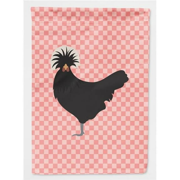 Caroline's Treasures BB7834GF Polish Poland Chicken Pink Check Flag Garden Size , Small, multicolor