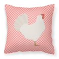 thumbnail image 1 of Carolines Treasures BB7840PW1818 Leghorn Chicken Pink Check Fabric Decorative Pillow, 18 x 18 in., 1 of 2