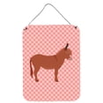 thumbnail image 1 of Caroline's Treasures BB7848DS1216 Irish Donkey Pink Check Wall or Door Hanging Prints, 12x16, multicolor, 1 of 2
