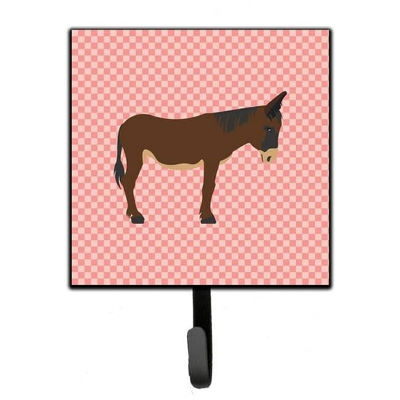 Carolines Treasures BB7853SH4 Zamorano-Leones Donkey Pink Check Leash or Key Holder