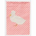 thumbnail image 1 of Caroline's Treasures BB7857CHF Crested Duck Pink Check Flag Canvas House Size , Large, multicolor, 1 of 4
