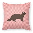thumbnail image 1 of Carolines Treasures BB7869PW1414 Sable Marten Pink Check Fabric Decorative Pillow, 14 x 14 in., 1 of 4