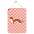 thumbnail image 1 of Caroline's Treasures BB7870DS1216 Weasel Pink Check Wall or Door Hanging Prints, 12x16, multicolor, 1 of 2