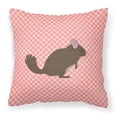 thumbnail image 1 of Carolines Treasures BB7875PW1818 Chinchilla Pink Check Fabric Decorative Pillow, 18 x 18 in., 1 of 2