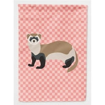 Caroline's Treasures BB7878GF Ferret Pink Check Flag Garden Size , Small, multicolor