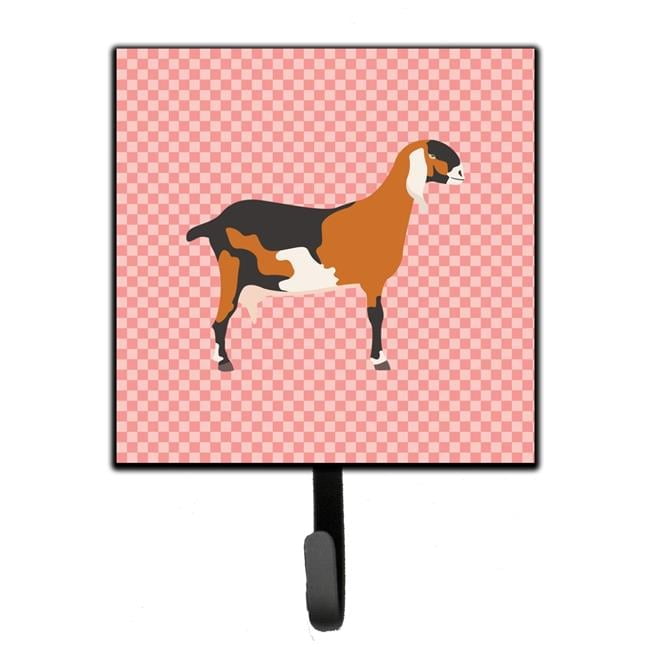 Carolines Treasures BB7883SH4 Anglo Nubian Goat Pink Check Leash or Key Holder