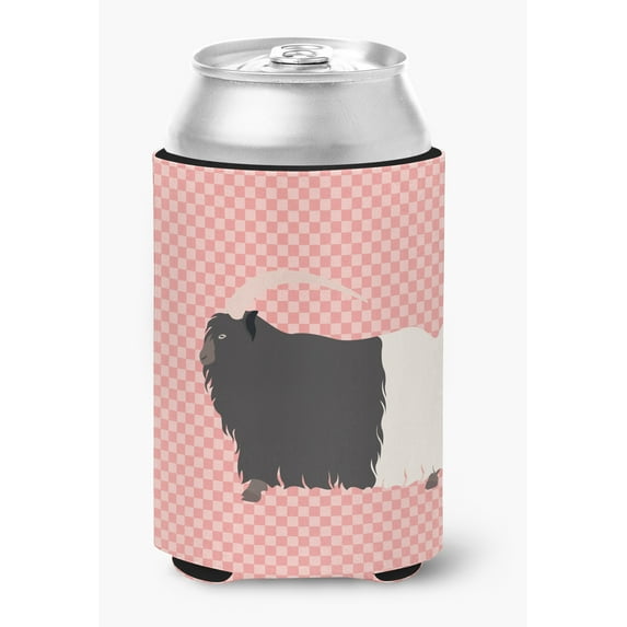 Carolines Treasures BB7887CC Welsh Black-Necked Goat Pink Check Can or Bottle Hugger