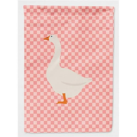 Carolines Treasures BB7892GF Embden Goose Pink Check Garden Flag