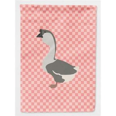 Carolines Treasures BB7899GF African Goose Pink Check Garden Flag