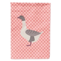 Buff Grey Back Goose Pink Check Flag Garden Size