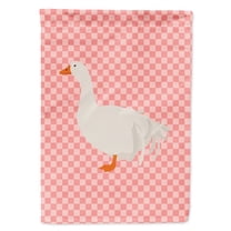 Carolines Treasures BB7902GF Sebastopol Goose Pink Check Garden Flag