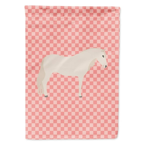 Carolines Treasures BB7905GF Paso Fino Horse Pink Check Garden Flag