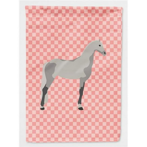 Carolines Treasures BB7908GF Orlov Trotter Horse Pink Check Garden Flag
