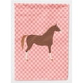 thumbnail image 1 of Caroline's Treasures BB7909CHF Hannoverian Horse Pink Check Flag Canvas House Size , Large, multicolor, 1 of 4