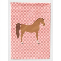 Arabian Horse Pink Check Flag Garden Size