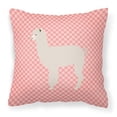 thumbnail image 1 of Carolines Treasures BB7919PW1818 Alpaca Pink Check Fabric Decorative Pillow, 18 x 18 in., 1 of 2