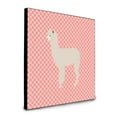 thumbnail image 1 of Carolines Treasures BB7919UP88 8 x 8 x 0.625 in. Alpaca Pink Check Artwork Panel Wall Decor, 1 of 1