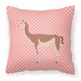 thumbnail image 1 of Carolines Treasures BB7921PW1414 Guanaco Pink Check Fabric Decorative Pillow, 14 x 14 in., 1 of 4