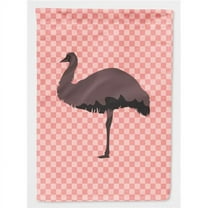 Caroline's Treasures BB7922GF Emu Pink Check Flag Garden Size , Small, multicolor