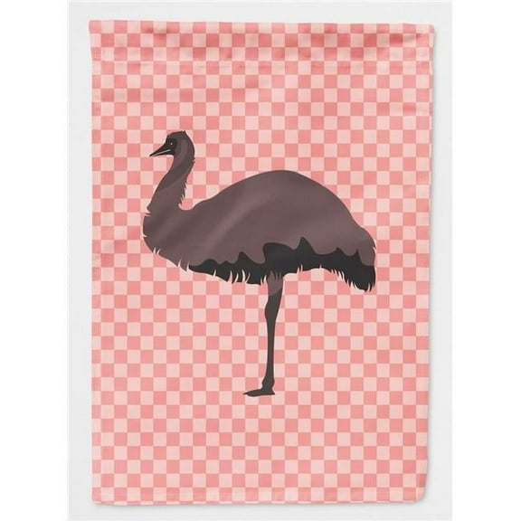 Caroline's Treasures BB7922GF Emu Pink Check Flag Garden Size , Small, multicolor