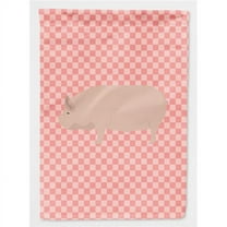 Carolines Treasures BB7937GF Welsh Pig Pink Check Garden Flag