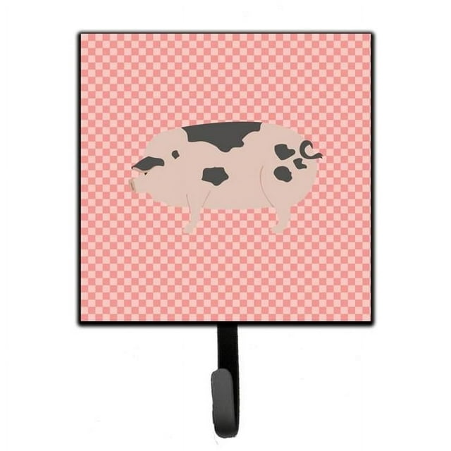 Carolines Treasures BB7940SH4 Gloucester Old Spot Pig Pink Check Leash or Key Holder