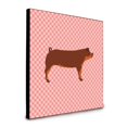 thumbnail image 1 of Carolines Treasures  8 x 8 x 0.625 in. Duroc Pig Pink Check Artwork Panel Wall Decor, 1 of 1