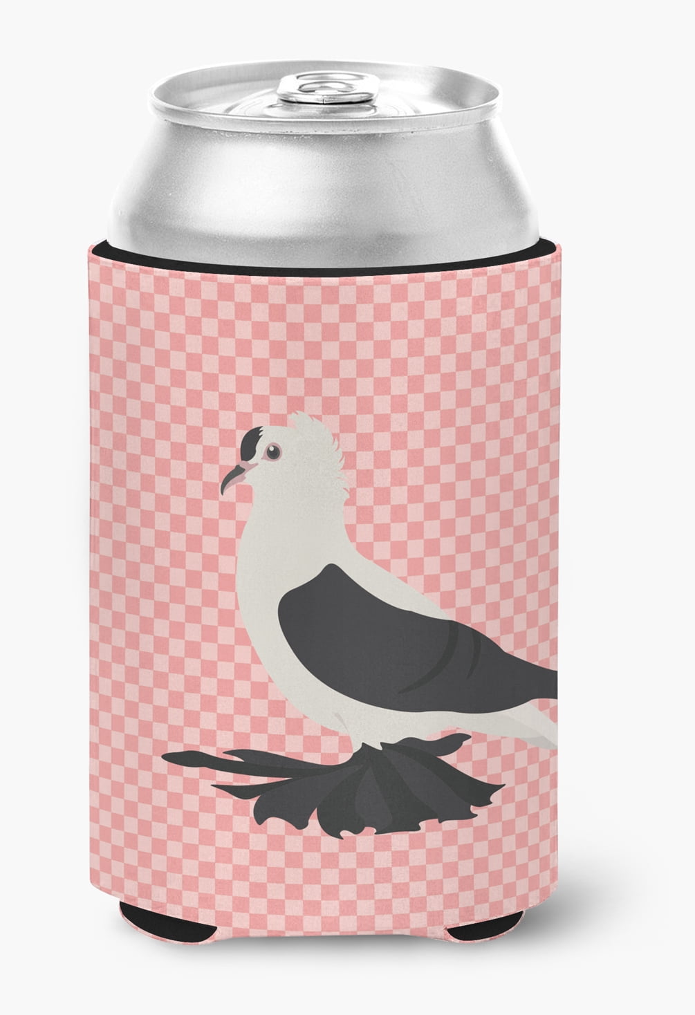Carolines Treasures BB7946CC Saxon Fairy Swallow Pigeon Pink Check Can or Bottle Hugger