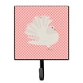 thumbnail image 1 of Carolines Treasures BB7950SH4 Silver Fantail Pigeon Pink Check Leash or Key Holder, 1 of 1